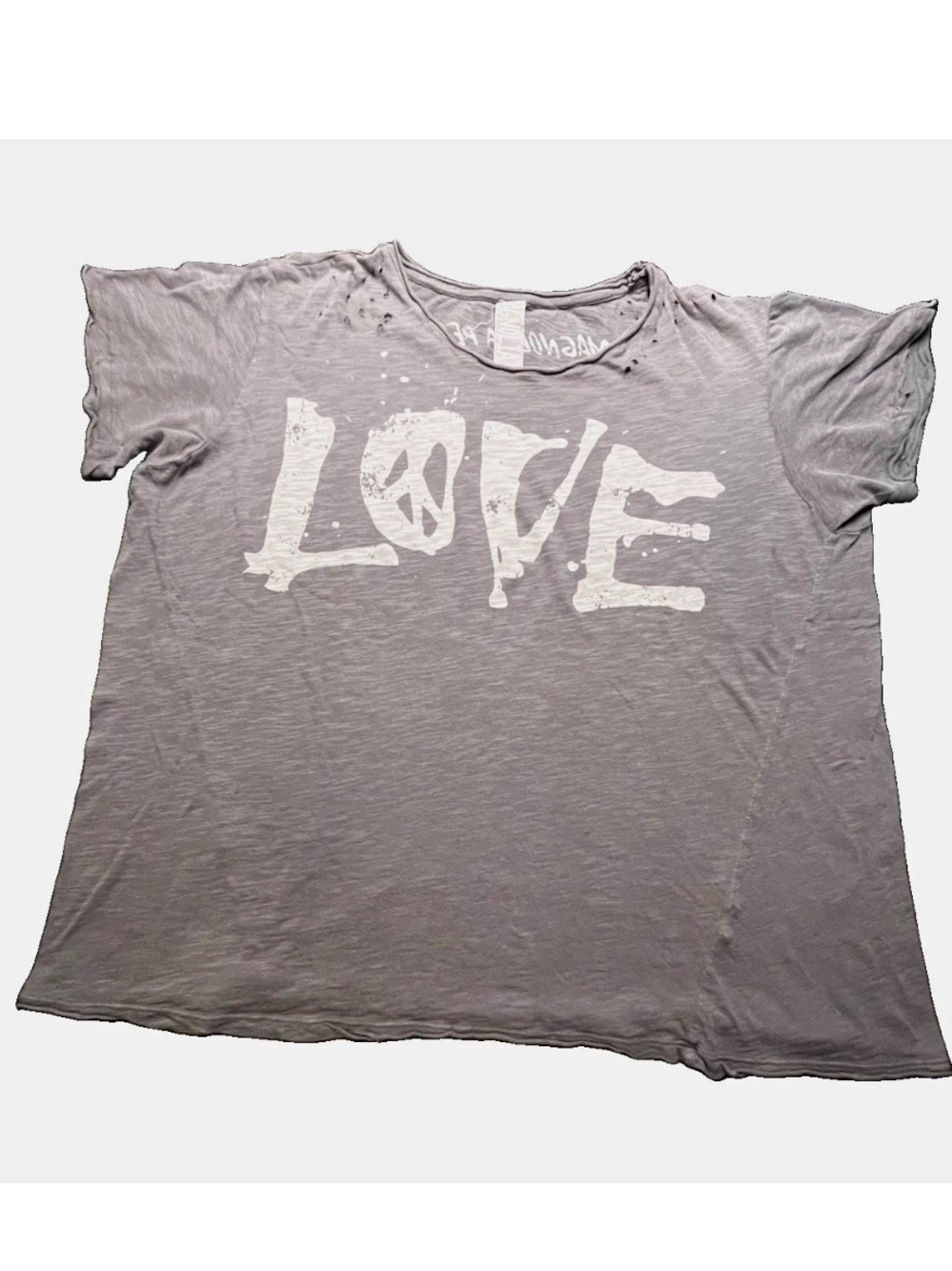 Magnolia Pearl Gray LOVE Graphic Print Cotton Tee, OS